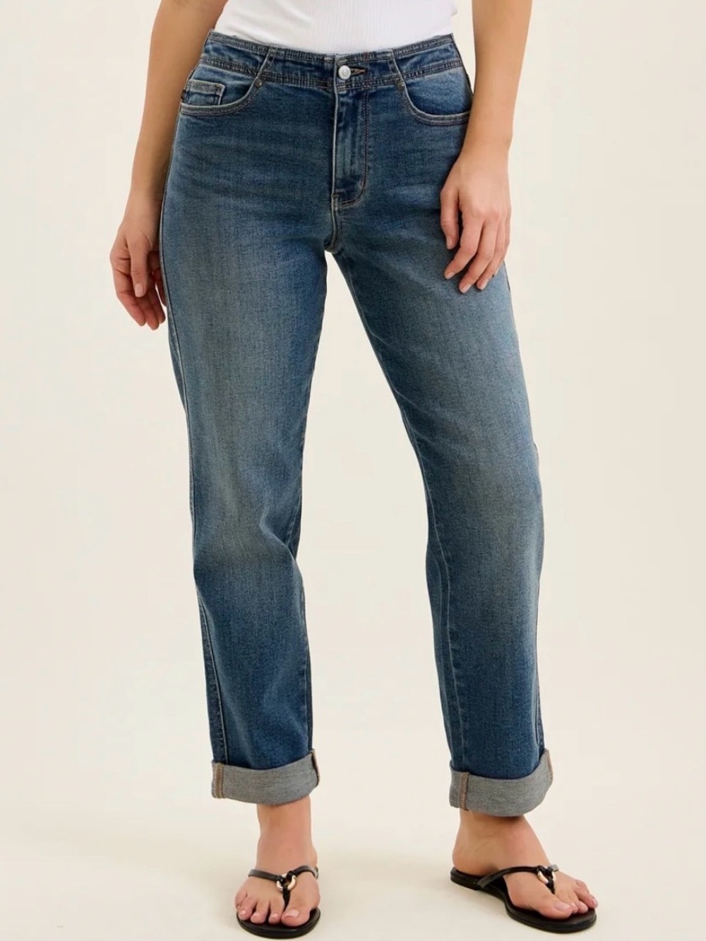 Judy Blue Billie Boyfriend Jeans with Adjustable Back Tab New size 3/26
